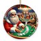 North Pole Poker Night Santa Claus at the Casino Christmas Ornament, High Roller Holiday Decor
